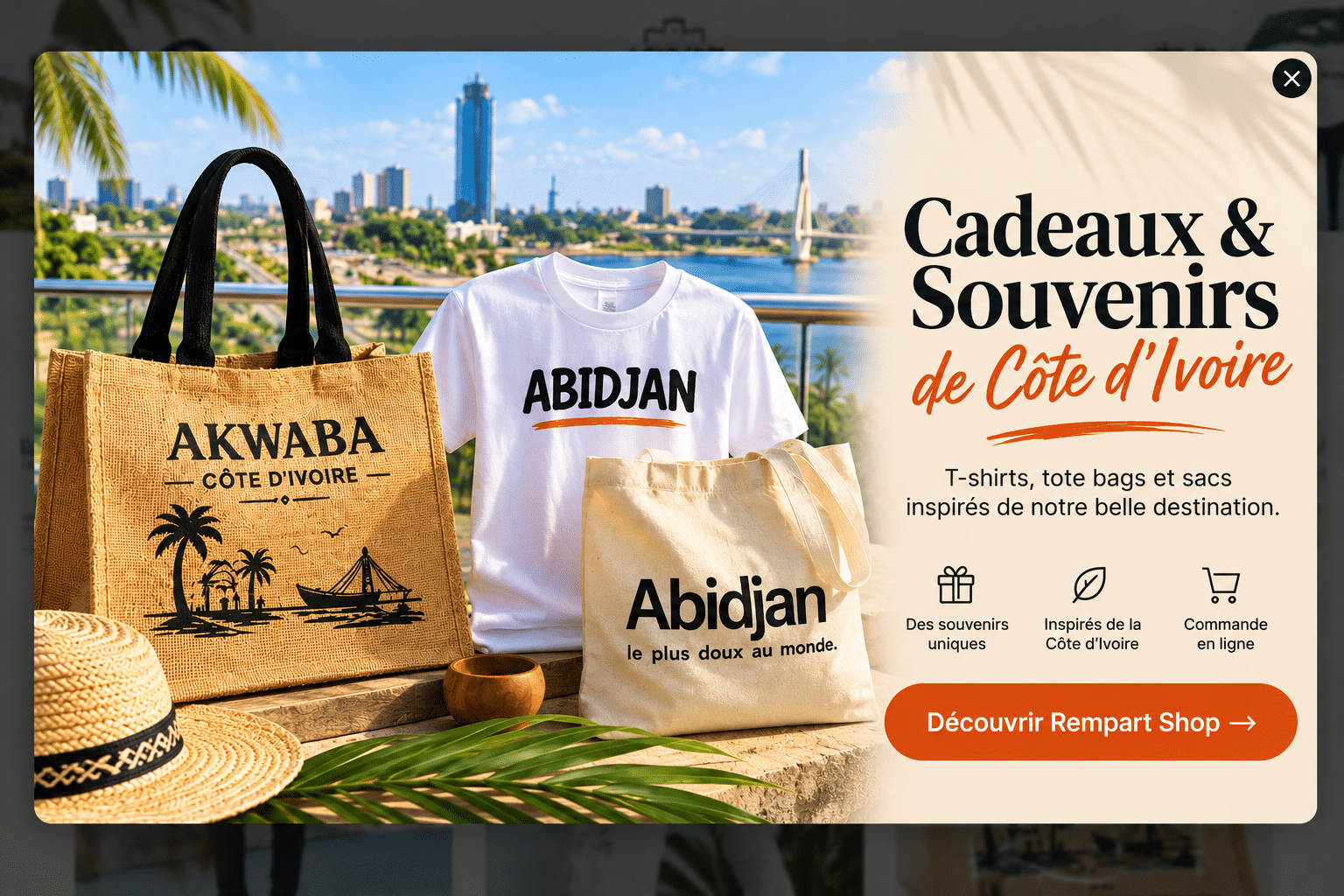 Cadeaux et souvenirs de Côte d’Ivoire – Rempart Shop