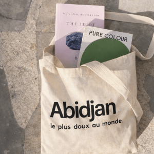 Tote bags noir et beige Abidjan le plus doux au monde